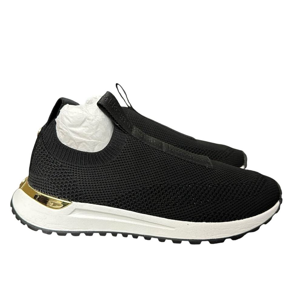Michael Kors Women’s 5.5 Bodie Logo Tape Mesh Slip-On Trainer Shoes - Picture 4 of 9